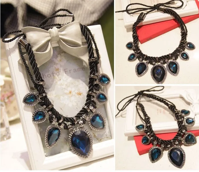 Moonso 2017 Роскошные модные короткие ожерелья и подвески цепочка для женщин плетеная