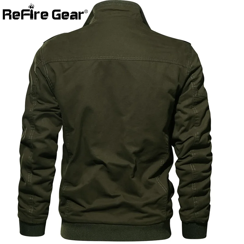 Refire gear зимняя теплая военная куртка мужская армейская пилот ВВС карго Пальто Повседневная Толстая флисовая подкладка хлопок тактические куртки