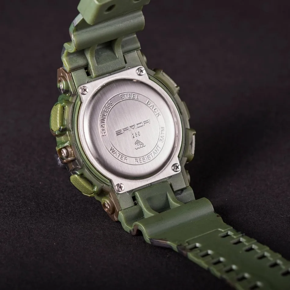 Бренд Военные Часы Спорт Армия Камуфляж Мужские LED Цифровые часы С Шок