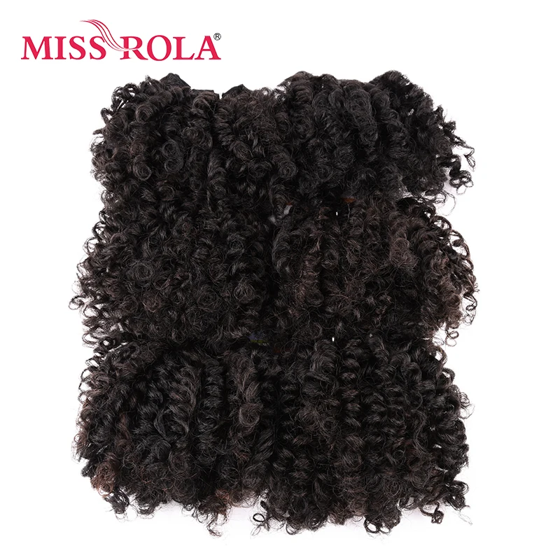 Miss Rola 6 шт./лот вьющиеся синтетические волосы для наращивания 100 г шиньон для волос Плетение Kanekalon волокно два пучка волос пучки