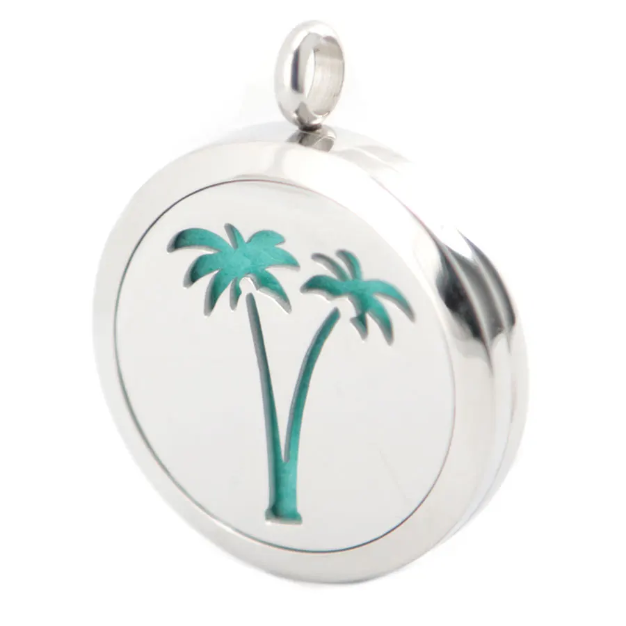 Серебряные украшения 30 мм кокосовое дерево ароматерапия эфирные масла подвеска