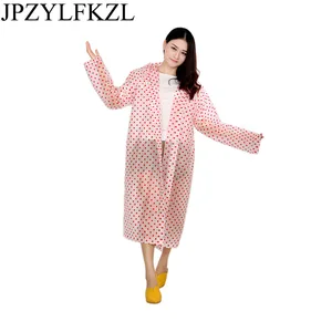 JPZYLFKZL Модный женский дождевик из ЭВА утолщенный водонепроницаемый дождевик женский прозрачный водонепроницаемый дождевик для кемпинга