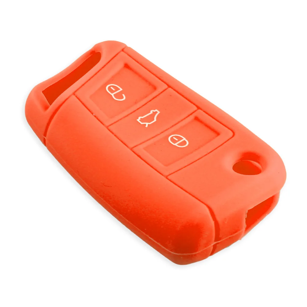 Силиконовый чехол для ключей DANDKEY 3 кнопки VW Volkswagen Polo Golf 7 Magotan Passat B8 Tiguan Skoda Octavia A7 Fob
