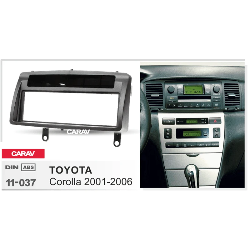 1 Din радио фасция для TOYOTA Corolla монтажный комплект установки стерео аудио панели