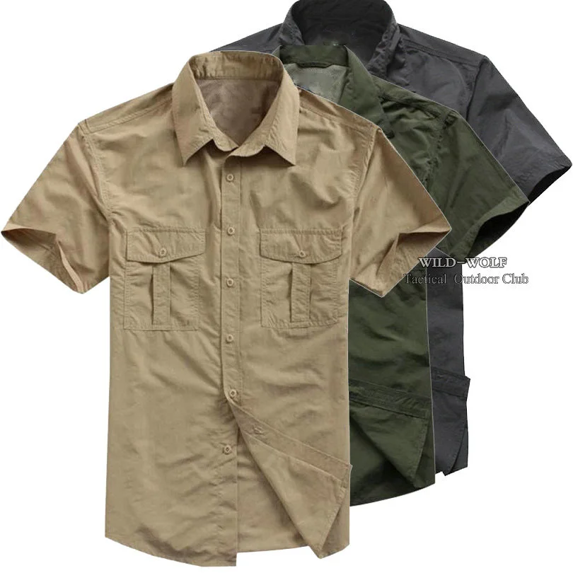 Мужская летняя футболка с коротким рукавом армейская тактическая дышащая