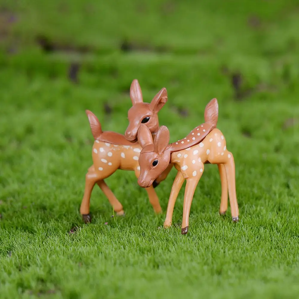 Искусственные миниатюрные садовые гномы Sika Deer из смолы поделки статуэтки для