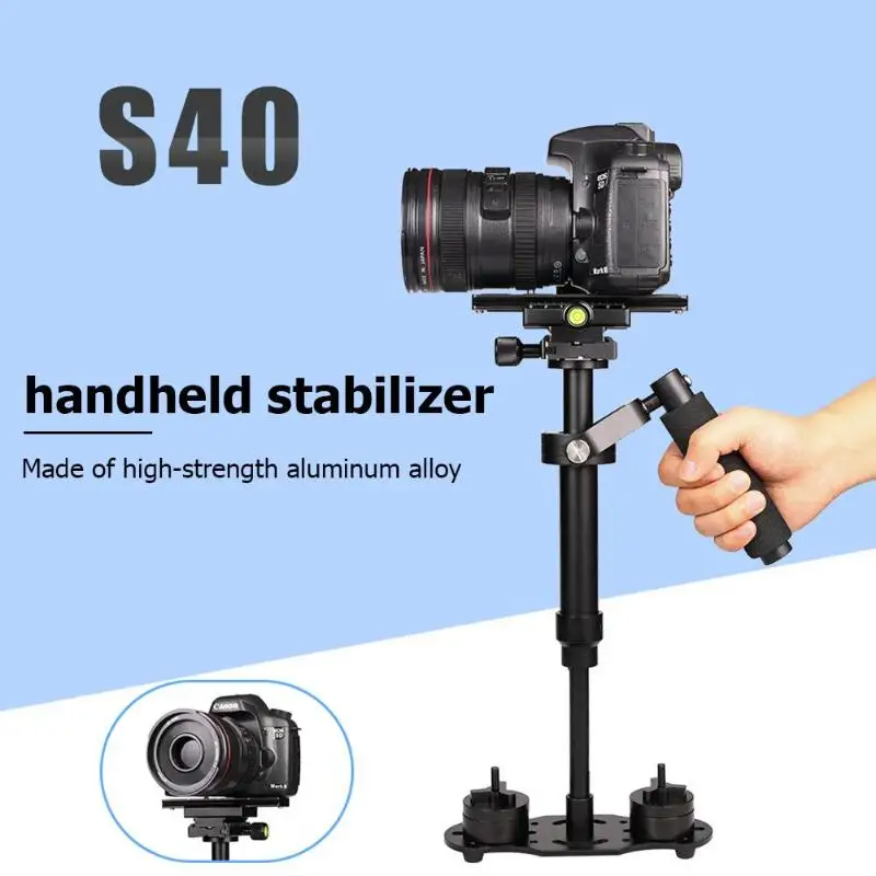 

Ручной Стабилизатор видео S40 из алюминиевого сплава для телефона Canon Nikon DSLR DV AEE DSLR видеокамера для стедикам