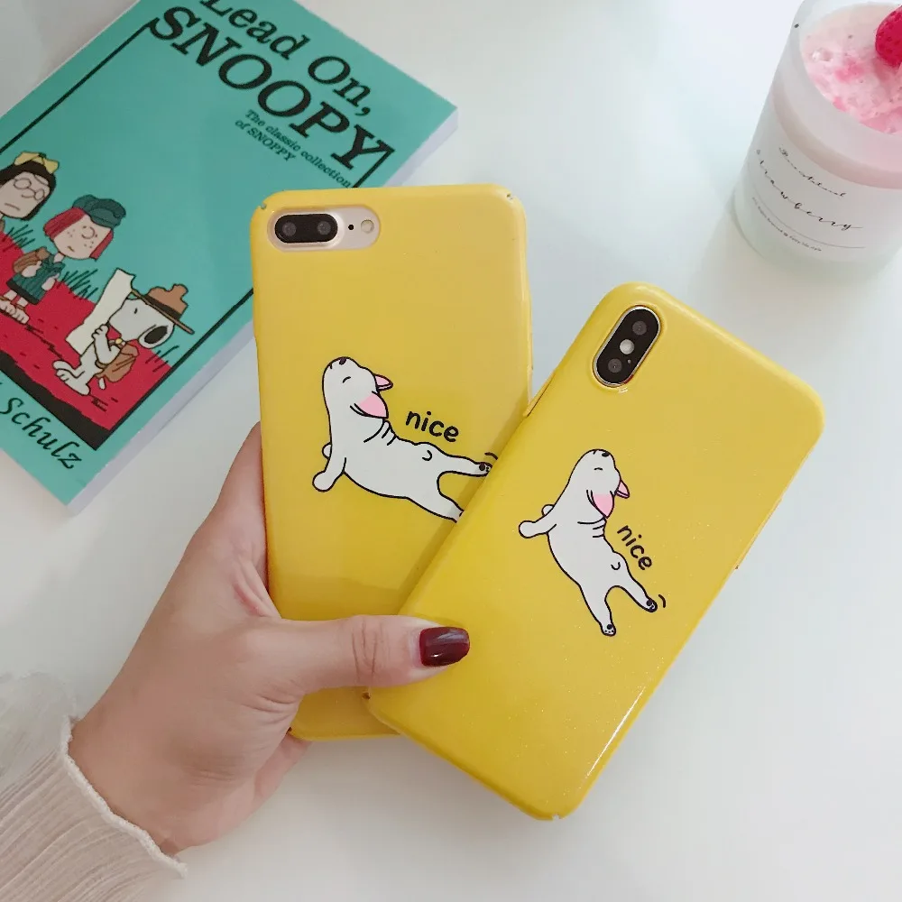 Чехол в виде животного для iPhone 8 7 6 S плюс пластиковая крышка прекрасный шар пей