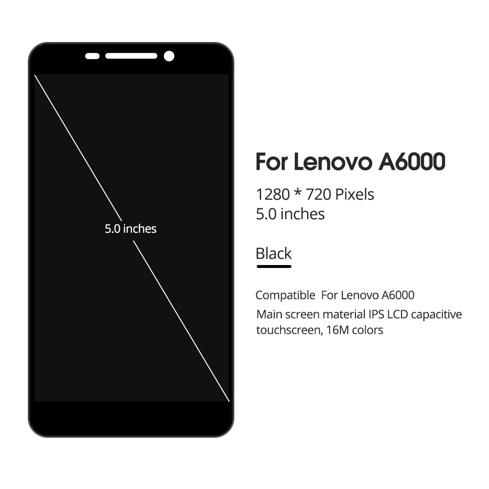 5 0 &quotОригинальный A6000 ЖК-дисплей для LENOVO дисплей сенсорный экран дигитайзер
