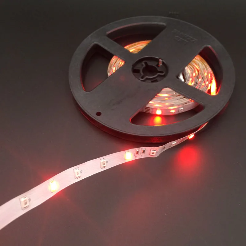 Цветная (RGB) 3528 SMD 60 светодиодный/м светодиодный полосы светильник + 24key пульт