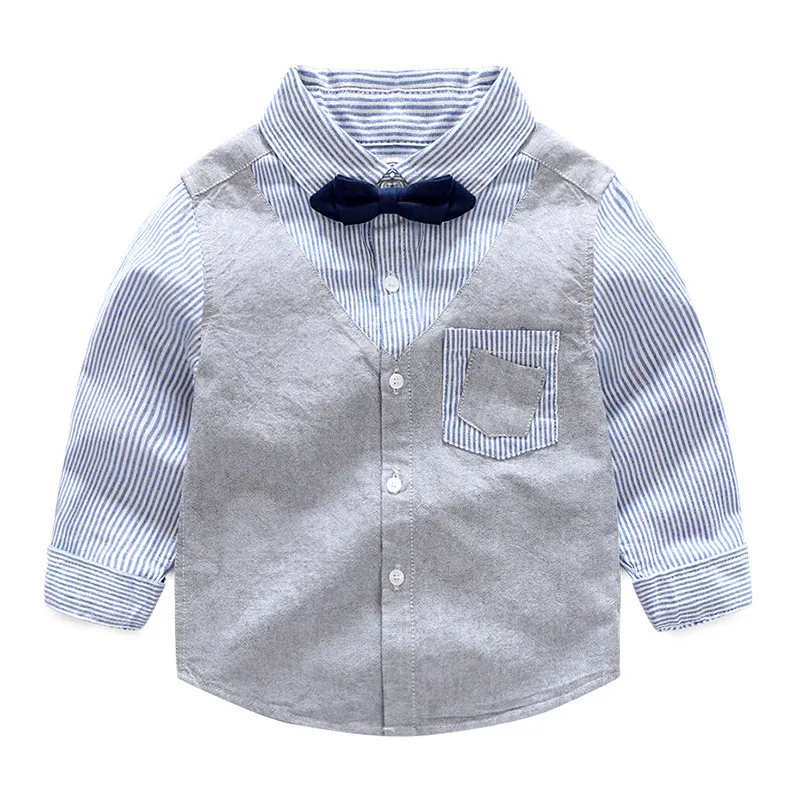 Рубашки для мальчиков хлопковая одежда детей школьная форма с длинными рукавами