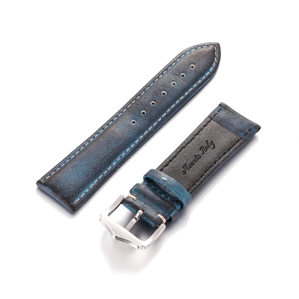 KZfashion Watch Band Watchband Leather Strap 18mm 20mm 22mm 24mm Watch Accessories Stainless Steel Men Woman High Quality