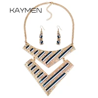 kaymen new design especial triangle shape exaggerated pendant necklace wedding party fashion womens necklace 5 colors bijou