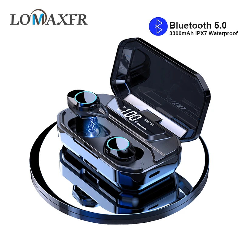 Беспроводные наушники Bluetooth игровая гарнитура водонепроницаемые 9D стерео G02 TWS