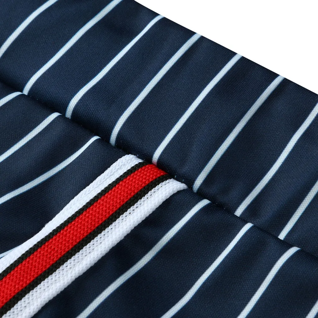 

New Striped Pencil Pants Mens 2019 Casual Drawstring Trousers Male Street Fashion Breathable All-match Trousers L0711