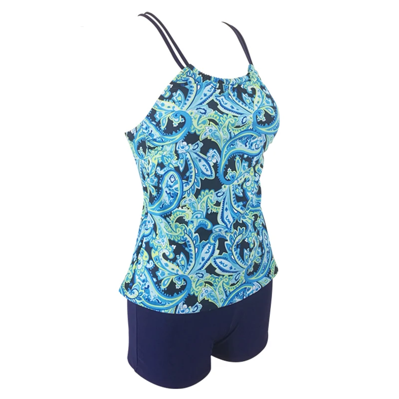 Купальник Танкини для женщин купальный костюм размера плюс женский ретро Топ
