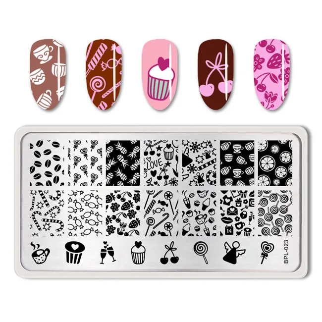 BP-L023 BORN PRETTY 1 шт. 60 дизайнов ногтей штамповки пластины кружева цветок геометрический узор ногтей маникюрный Шаблон трафарет Инструменты - Цвет: BP-L023