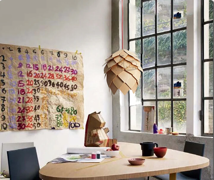 Подвесная лампа из соснового конуса для дома гостиной опт|pendant light lamp|lamp for homewood
