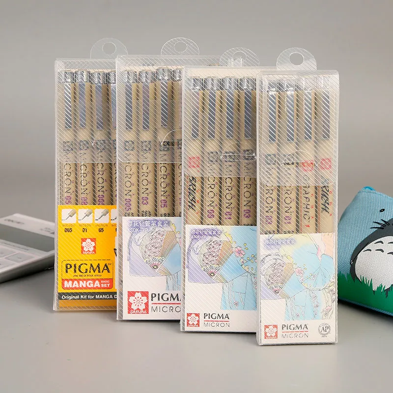 Игольчатая ручка SAKURA, ручная роспись, дизайн комиксов, эскиз, игла для рисования, Pigma Micron, лайнер, кисти, крючок, линия ручки, товары для рукоделия