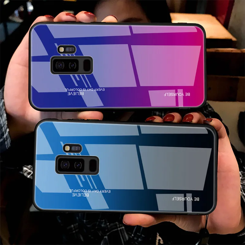 ALBK закаленное Стекло чехол для Samsung Galaxy S8 S9 S10 плюс A7 J6 A8 2018 Note 8 9 M30 M20 Аврора S10e A50 A30