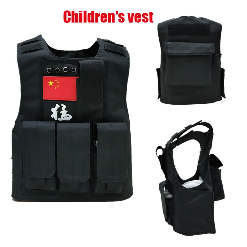 Child vest Военный жилет Molle тактический страйкбольный боевой жилет спецназ армейское Штурмовое снаряжение для взрослых и детей, Охотничья уличная одежда Детский жилет CS - Цвет: Child vest