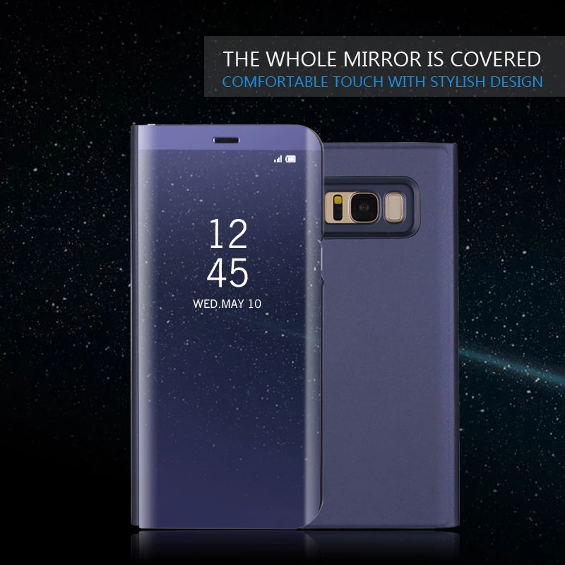 S7 Edge чехол Smart View Зеркало Обложка для Samsung Galaxy окно ясно кожа Жесткий Пластик Filp