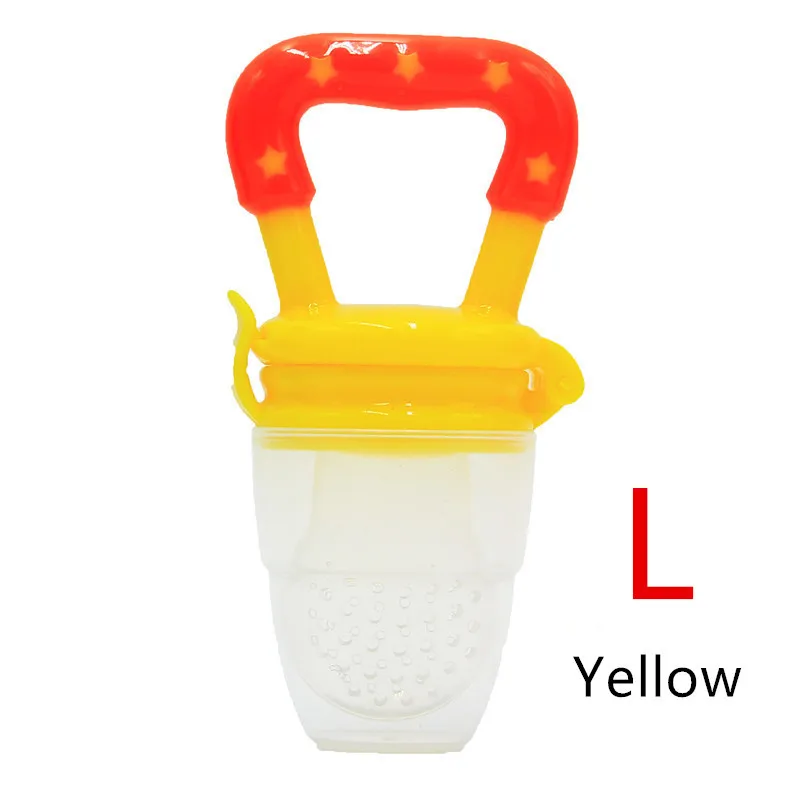 Yellow L Соска для свежих фруктов, соска для молока, соска для младенцев, пустышки для детей, безопасные принадлежности для кормления, соска, бутылочки - Цвет: Yellow L