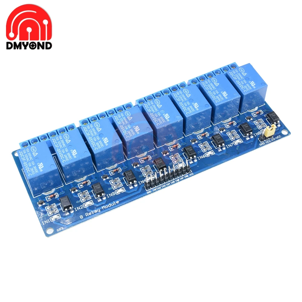 Модуль платы реле постоянного тока 5 в 8 каналов модуль для оптопары Arduino