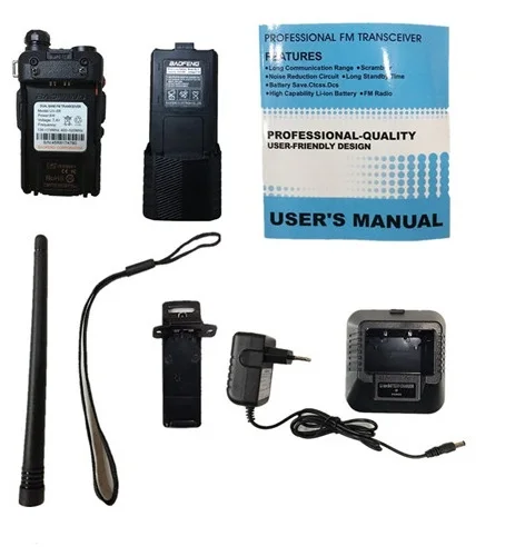 1PC 8W High Power Baofeng UV-5R Walkie Talkie Amateur Radio Scanner VHF UHF CB Radio Comunicador USB Woki Toki 3800mAh UV5R Hunting - Цвет: 1PC