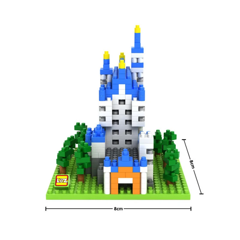 LOZ архитектура новый лебедь каменный замок 3D модель сделай сам мини алмаз