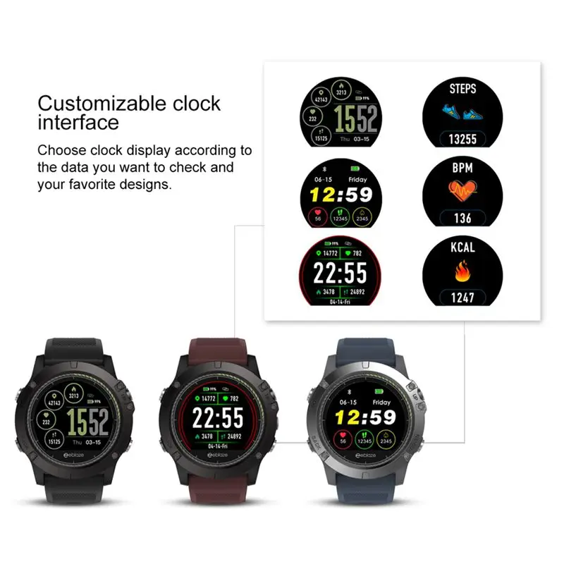 Мужские умные часы Zeblaze VIBE 3 HR / PRO прочные водонепроницаемые Смарт с длительным