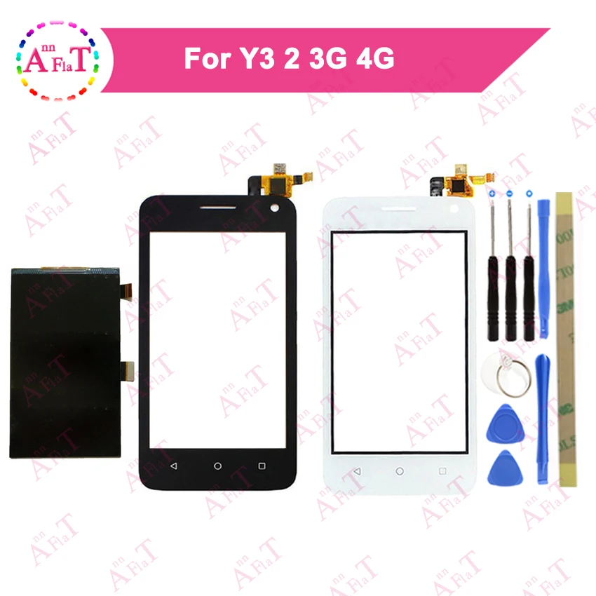 10pcs/lot 4.5'' For Huawei Y3ii Y3 II 2 3G 4G Display Screen +Touch Digitizer Black&ampWhite no tool | Мобильные телефоны и