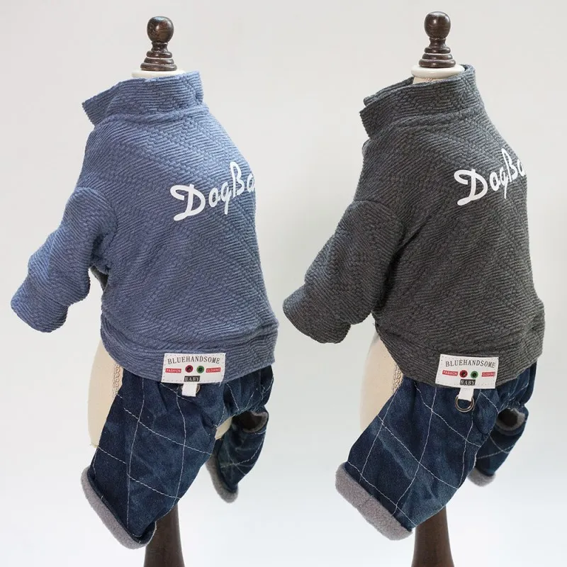 2 цвета Классическая теплая одежда для собак осень зима новый утолщенный Одежда