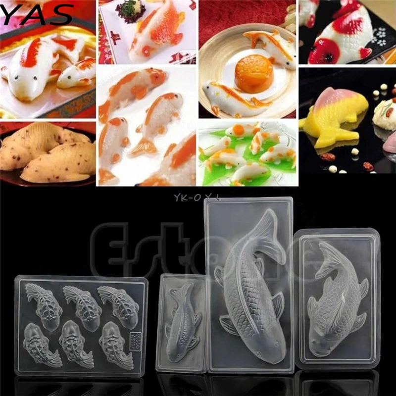 Горячая Распродажа 1pc DIY 3D 6 Koi Fish пластиковая желе ручной работы форма для поделок