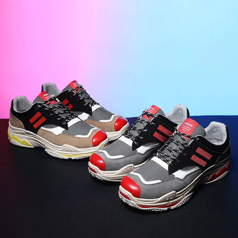 Дышащие мужские туфли сезон весна-лето сетчатые разных цветов Уличная обувь