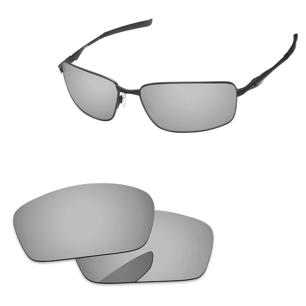 Bsymbo Black & Silver & Blue & Red 4 Pairs Polarized Replacement Lenses For Splinter Sunglasses 100% UVA & UVB Protection