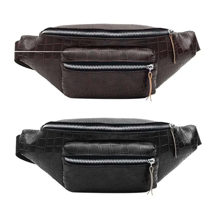 Твердые Цвет плеча Сумки каменный узор Для женщин Для мужчин талии Fanny Pack п из искусственной кожи дорожные нагрудные сумки для телефона