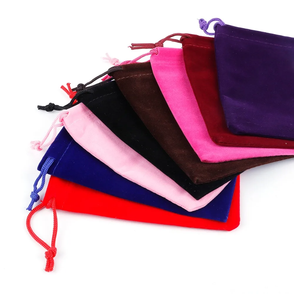 

10pcs Convenient Velvet Pouches Jewelry Packaging Display Drawstring Packing Gift Bags & Pouches For Wedding Party Decoration