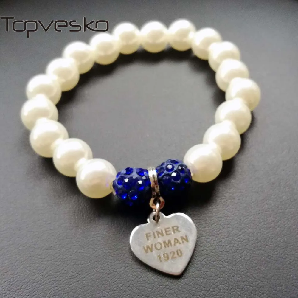 Topvesko ZPB новый выпуск синий и белый жемчуг ZETA PHI BETA Sorority более тонкая женская модель