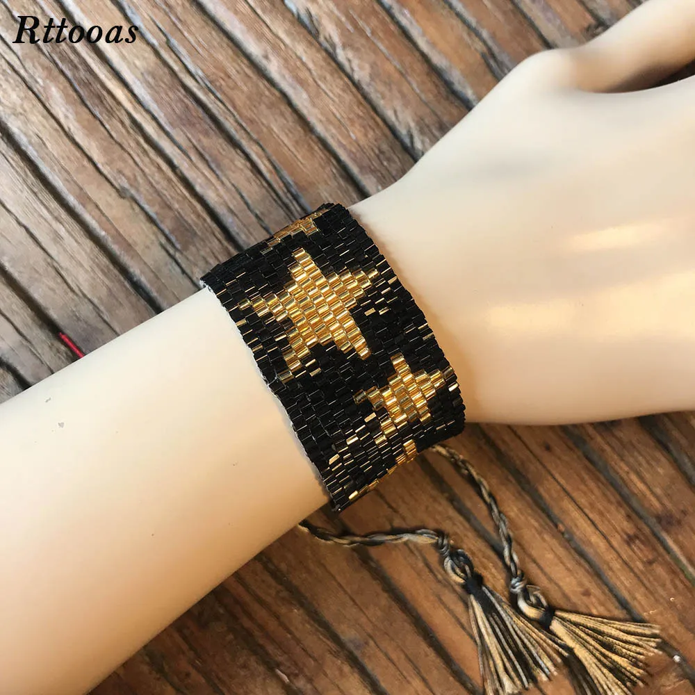 Rttooas Go2boho модные браслеты из бисера и браслеты для женщин со звездами, в стиле бохо узор семя браслет из бисера дружба кисточкой ювелирные изделия