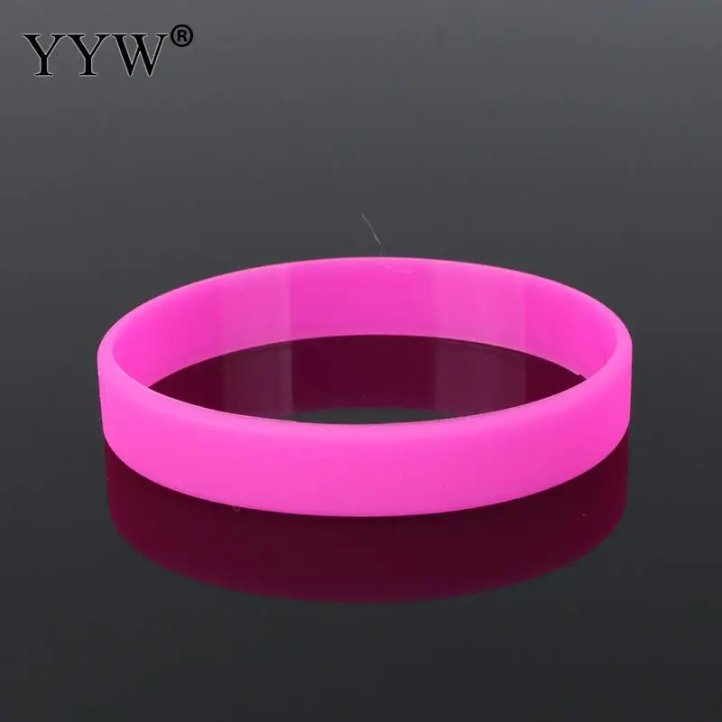 bright rosy red 16 см унисекс модный силиконовый резиновый гибкий браслет на запястье, Браслет-манжета, браслет для детей, для мальчиков и девочек, браслет для командной игры - Окраска металла: bright rosy red