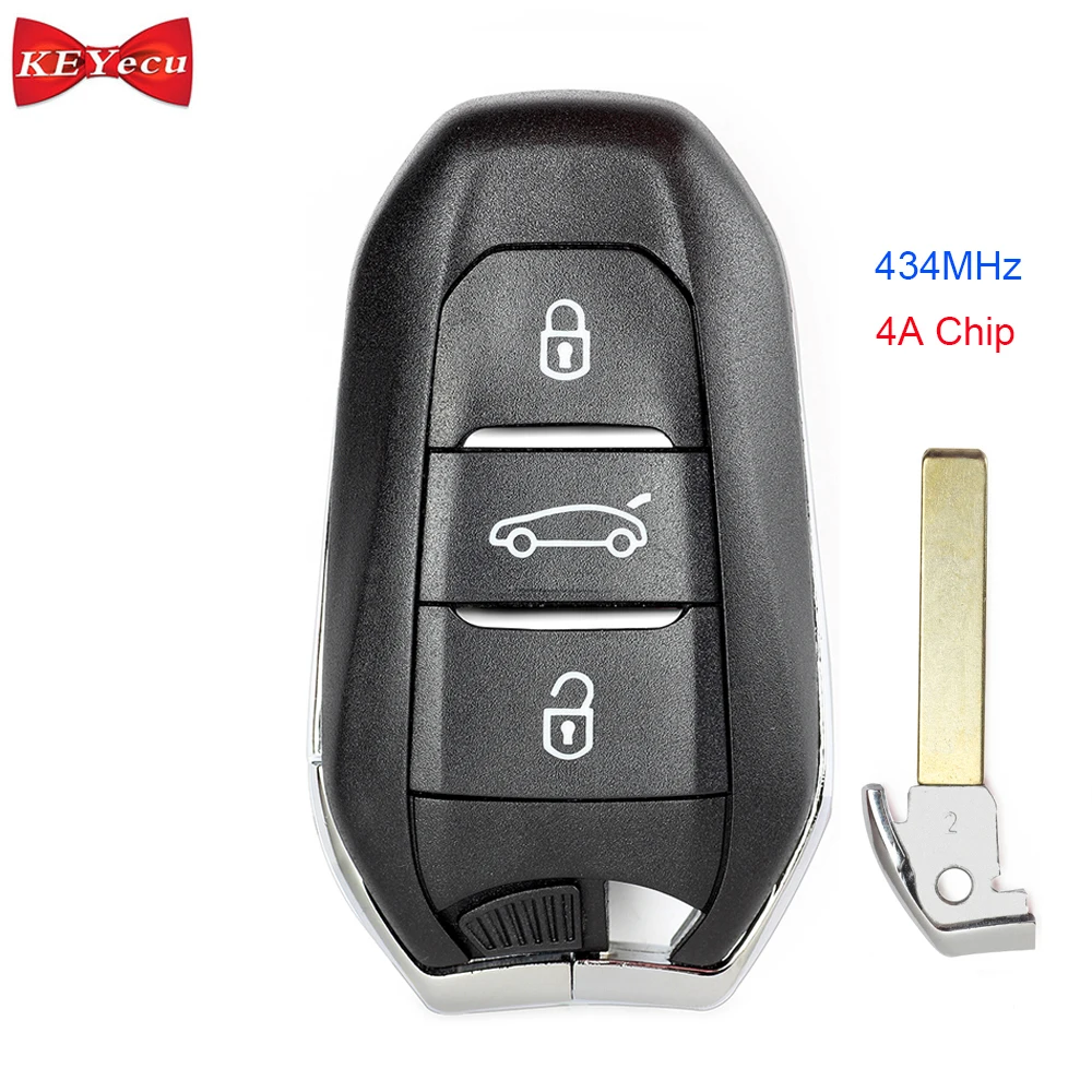 KEYECU для Peugeot 301 308 4008 5008 Citroen C Quatre умный пульт дистанционного управления