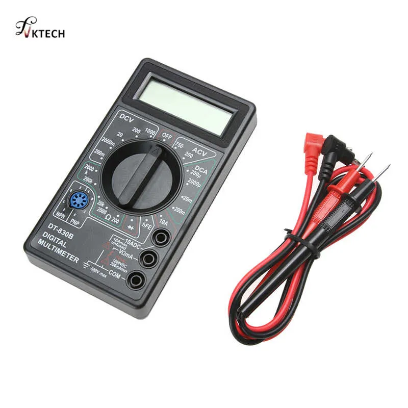 

DT-830B LCD Digital Multimeter AC DC 750/1000V Voltmeter Ammeter Ohm Tester Meter Overload Protection Instruments