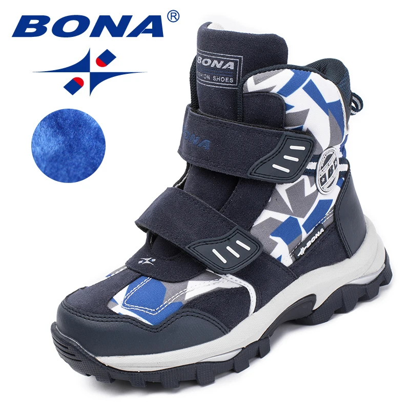 Ботильоны BONA для мальчиков и девочек удобные ботинки с круглым носком на липучке - Фото №1