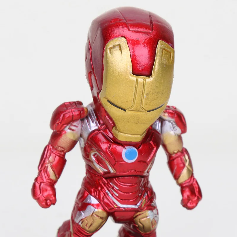 Игрушки Marvel, экшен-фигурки из ПВХ, герои фильма «Мстители: Война бесконечности» — Танос, Железный человек, Человек-паук, Капитан Америка, Халк, Чёрная пантера, 8–10 см, 6 шт./набор
