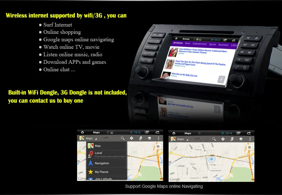 7 &quotHD Android 6.0.1 OS Wi Fi 3G dvd плеер автомобиля для BMW E39 E53 GPS nav Радио стерео Bluetooth