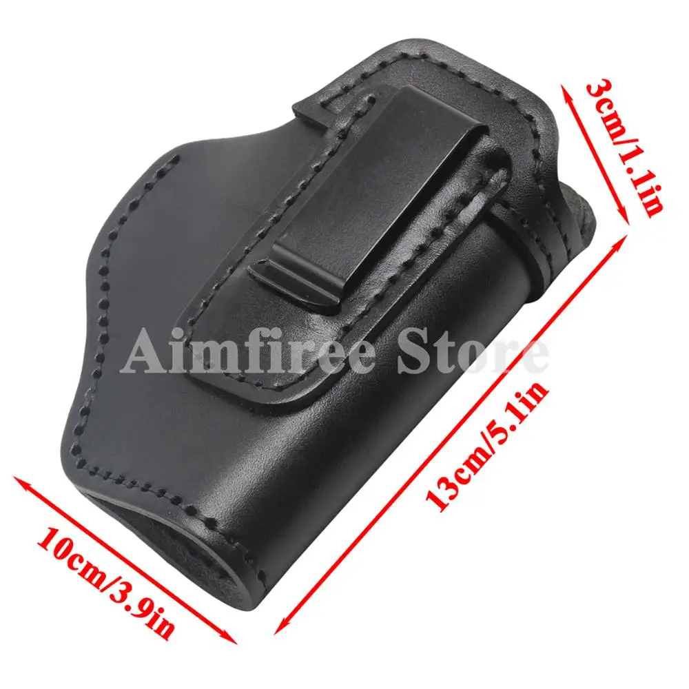 Кожаная кобура для правой руки IWB с зажимом S & W M P Shield Glock 17 19 21 23 26|Кобуры| |