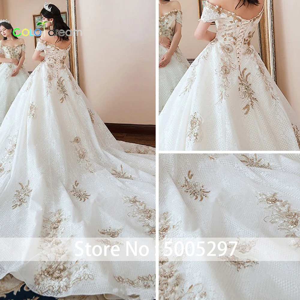 Свадебное платье A line chapel train vestido de novia кружевное с вырезом лодочкой 2019 | Свадьбы и
