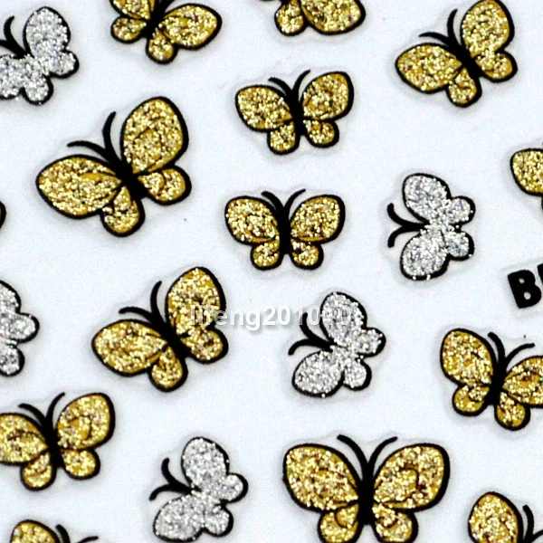 Наклейки для дизайна ногтей в виде бабочки 2 листа|stickers holiday|decal ceramicsticker screen |