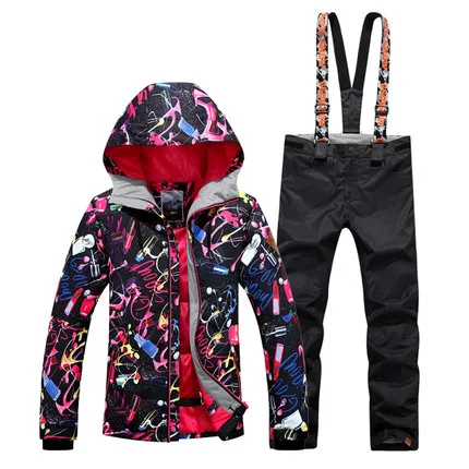 GSOU SNOW 2017 цветной женский лыжный костюм уличная ветрозащитная Водонепроницаемая